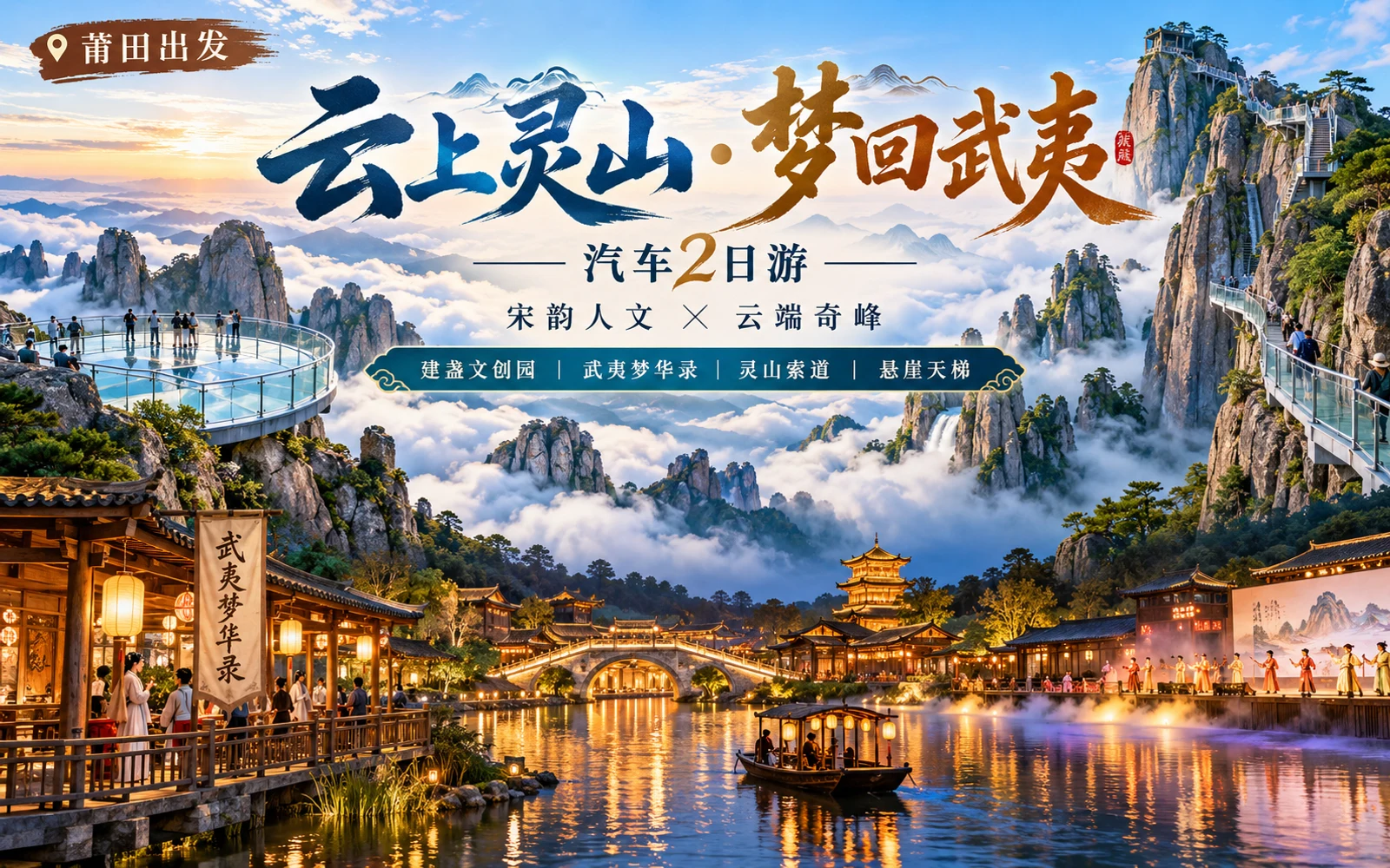 灵山云海天梯、建盏非遗与宋韵夜游场景